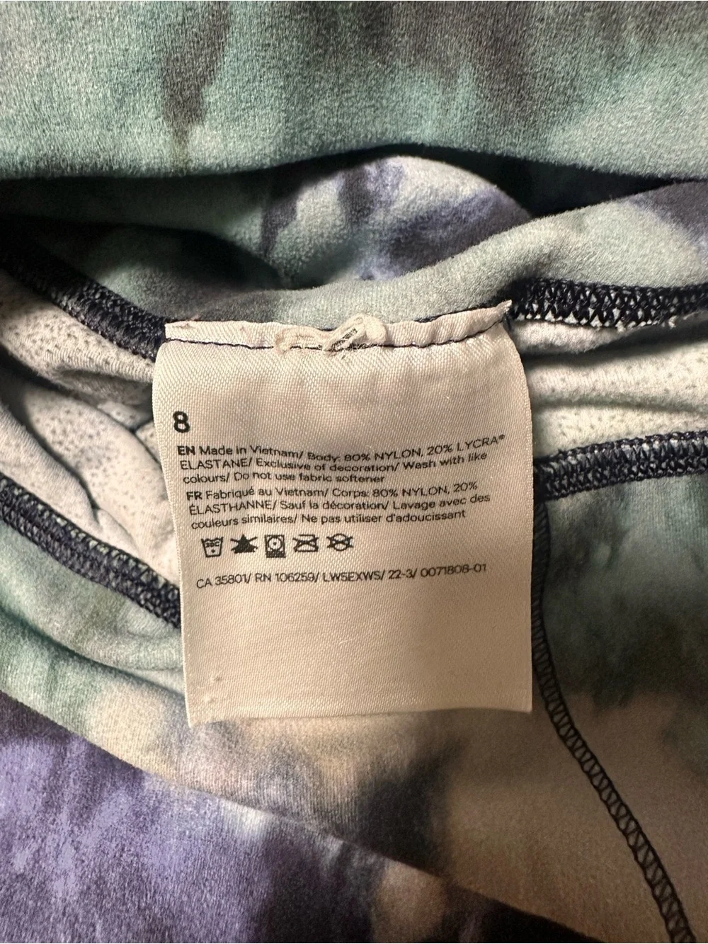 lululemon athletica Tie-Dye Leggings in Blue, Teal & Purple